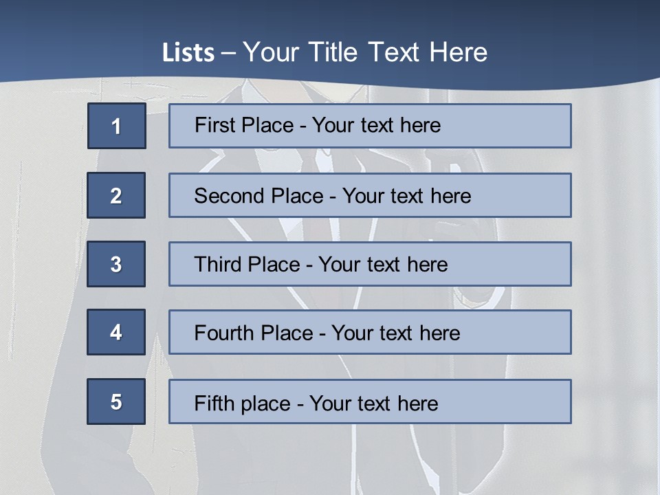 A Man In A Suit And Tie Holding An Umbrella PowerPoint Template