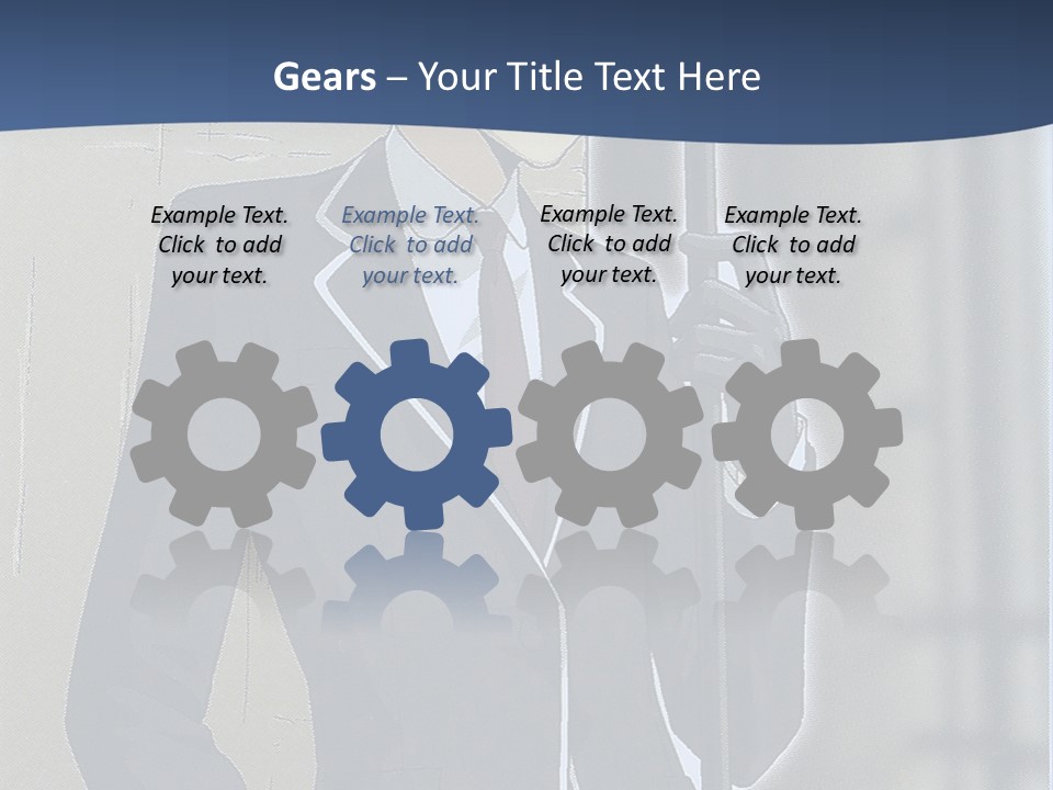 A Man In A Suit And Tie Holding An Umbrella PowerPoint Template