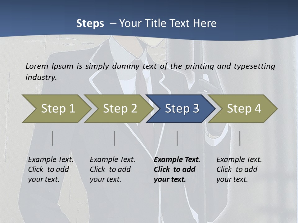A Man In A Suit And Tie Holding An Umbrella PowerPoint Template
