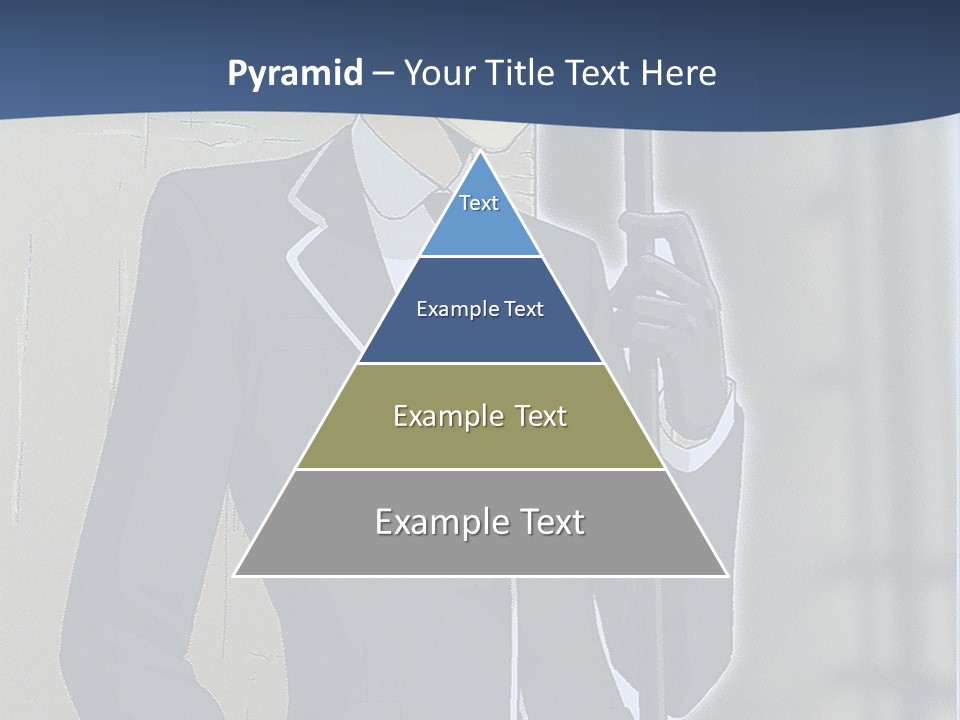 A Man In A Suit And Tie Holding An Umbrella PowerPoint Template