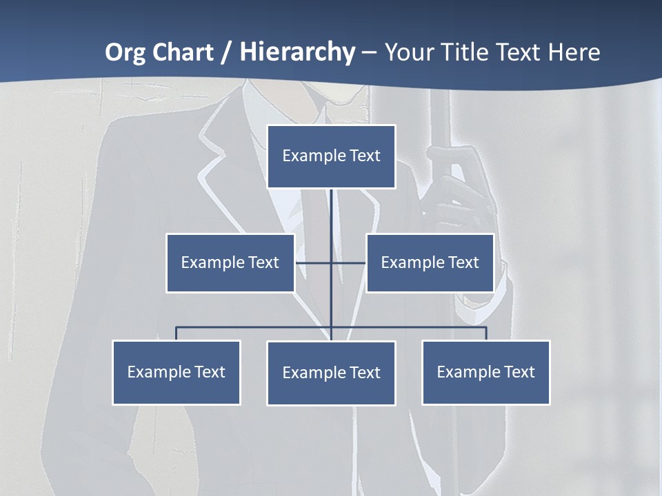 A Man In A Suit And Tie Holding An Umbrella PowerPoint Template
