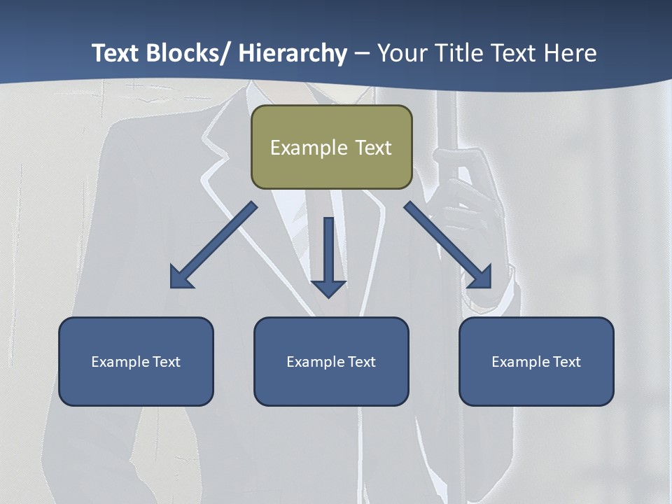 A Man In A Suit And Tie Holding An Umbrella PowerPoint Template