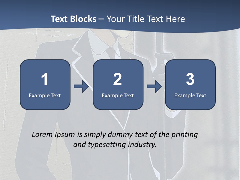 A Man In A Suit And Tie Holding An Umbrella PowerPoint Template