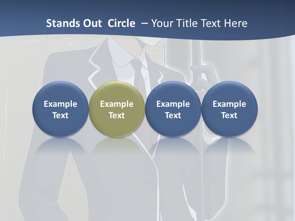 A Man In A Suit And Tie Holding An Umbrella PowerPoint Template