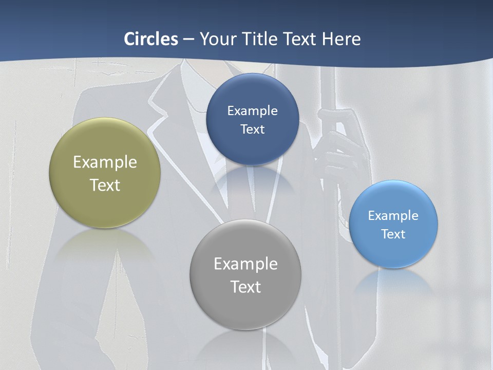 A Man In A Suit And Tie Holding An Umbrella PowerPoint Template