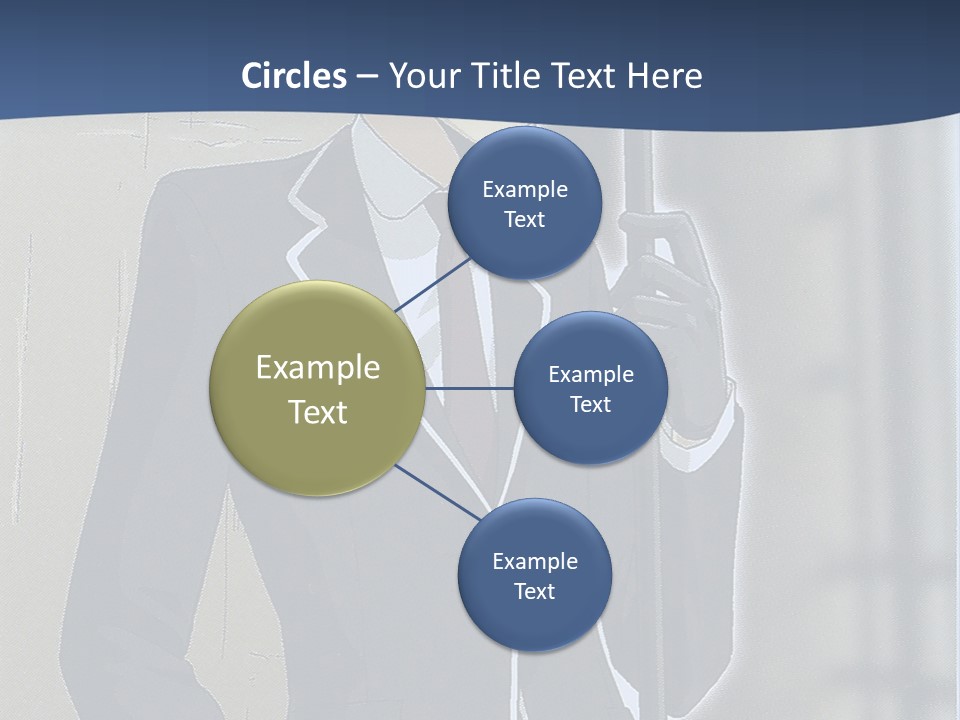 A Man In A Suit And Tie Holding An Umbrella PowerPoint Template