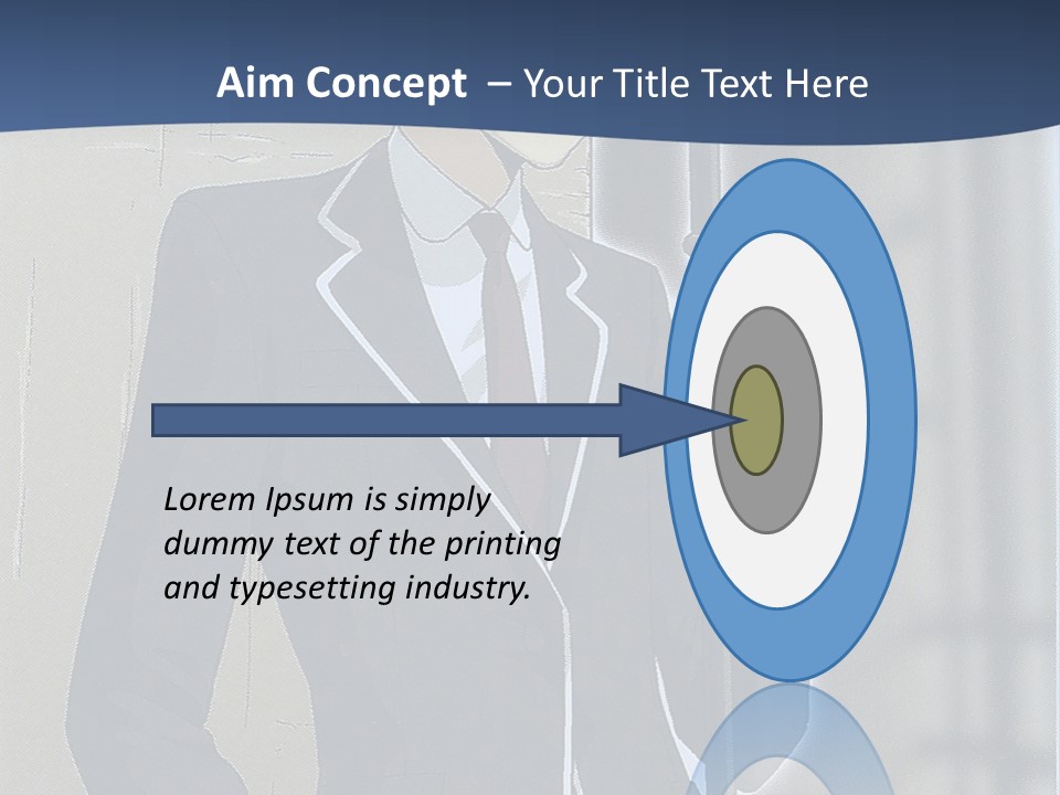 A Man In A Suit And Tie Holding An Umbrella PowerPoint Template