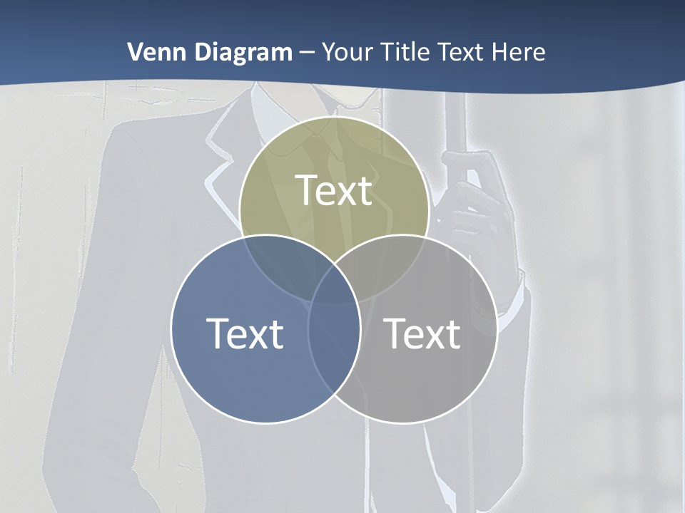 A Man In A Suit And Tie Holding An Umbrella PowerPoint Template