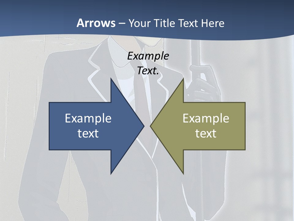 A Man In A Suit And Tie Holding An Umbrella PowerPoint Template