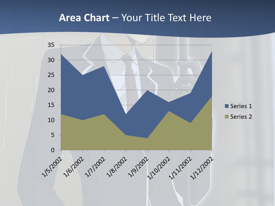 A Man In A Suit And Tie Holding An Umbrella PowerPoint Template