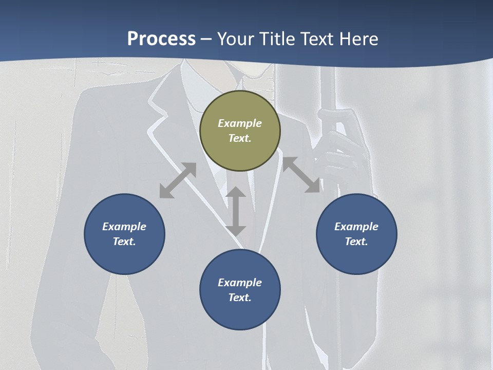 A Man In A Suit And Tie Holding An Umbrella PowerPoint Template