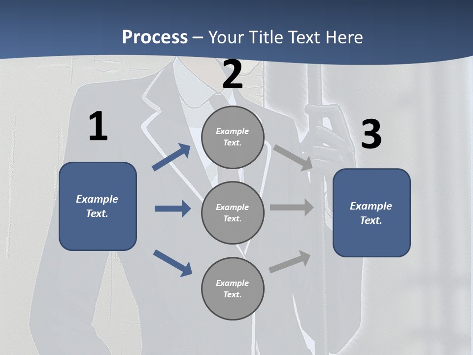 A Man In A Suit And Tie Holding An Umbrella PowerPoint Template