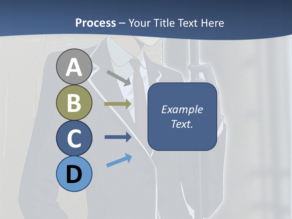 A Man In A Suit And Tie Holding An Umbrella PowerPoint Template