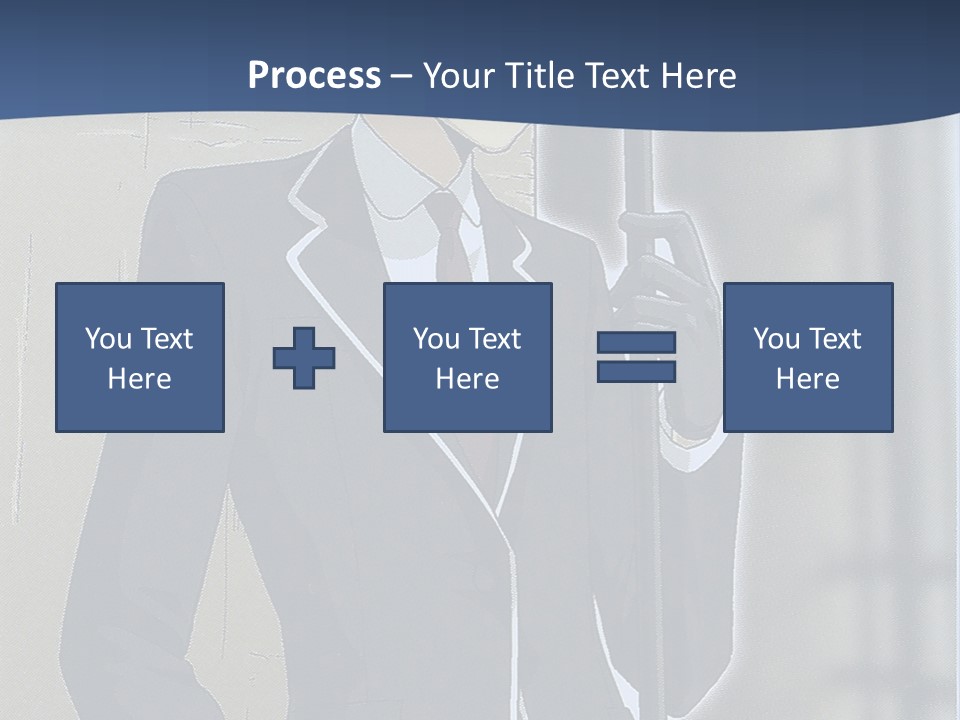 A Man In A Suit And Tie Holding An Umbrella PowerPoint Template