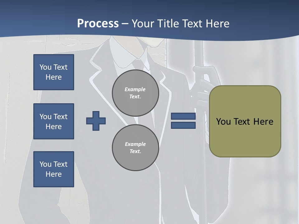 A Man In A Suit And Tie Holding An Umbrella PowerPoint Template