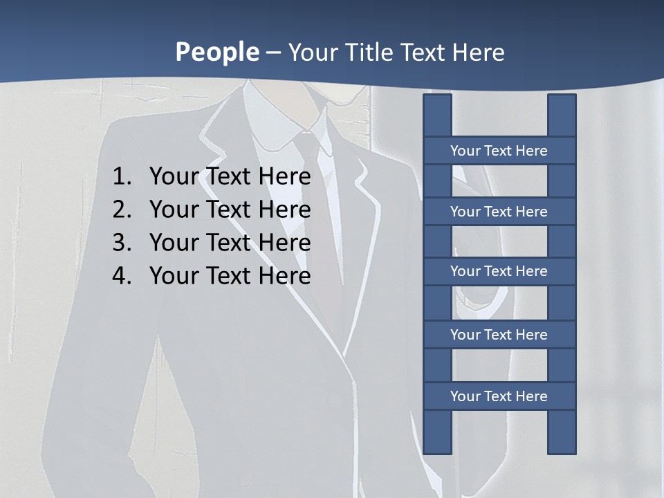 A Man In A Suit And Tie Holding An Umbrella PowerPoint Template