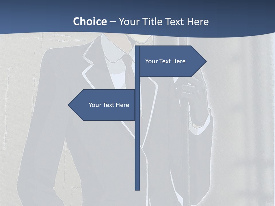 A Man In A Suit And Tie Holding An Umbrella PowerPoint Template