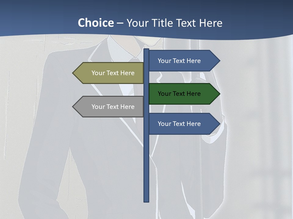 A Man In A Suit And Tie Holding An Umbrella PowerPoint Template