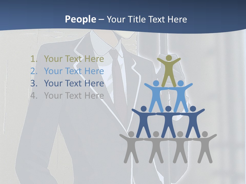 A Man In A Suit And Tie Holding An Umbrella PowerPoint Template