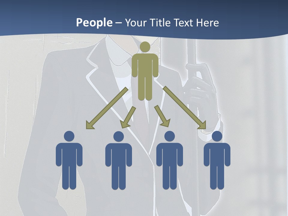 A Man In A Suit And Tie Holding An Umbrella PowerPoint Template