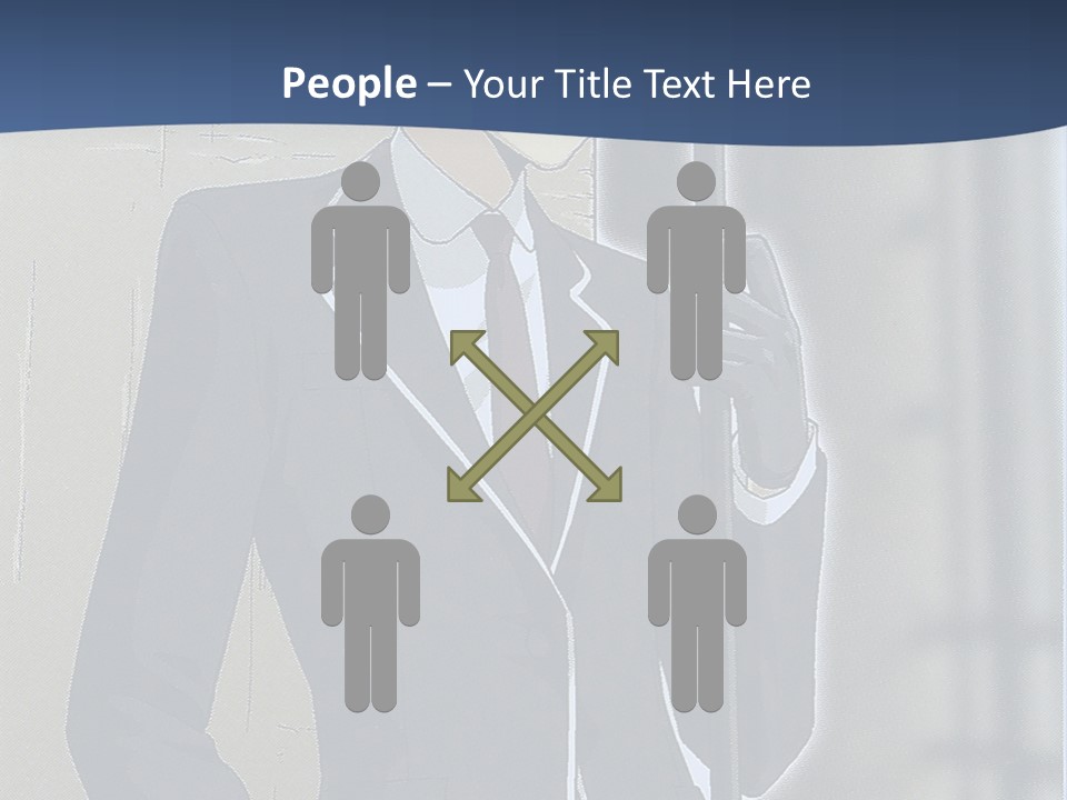 A Man In A Suit And Tie Holding An Umbrella PowerPoint Template