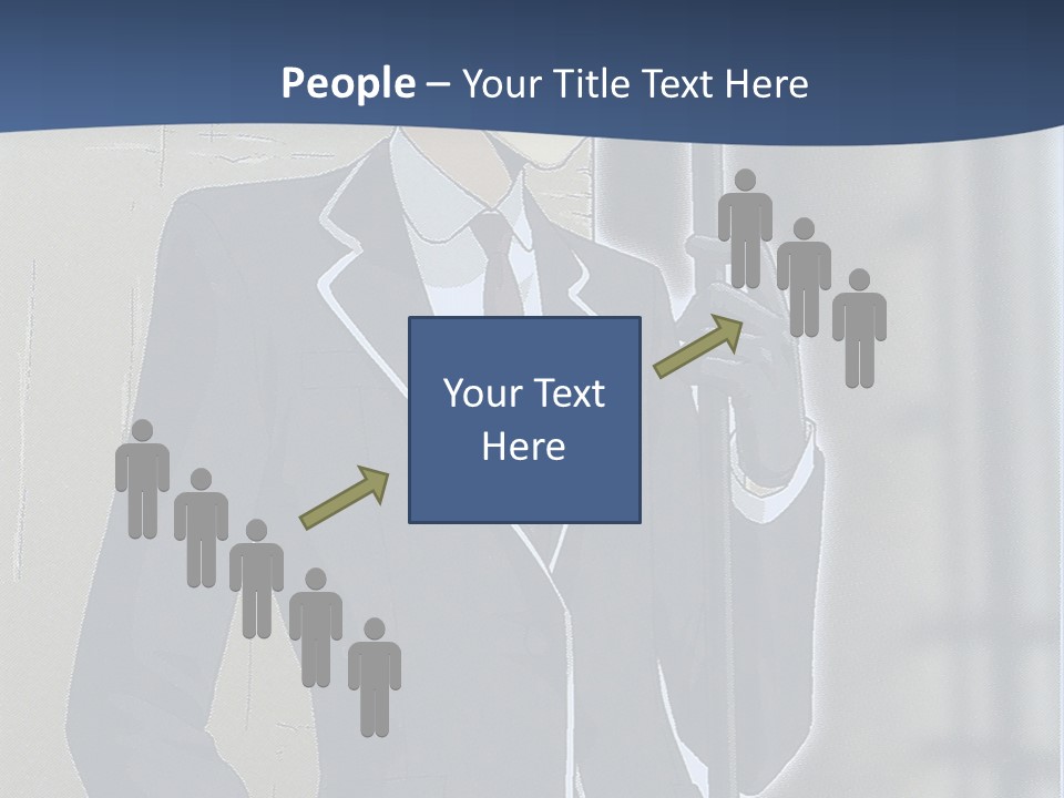 A Man In A Suit And Tie Holding An Umbrella PowerPoint Template