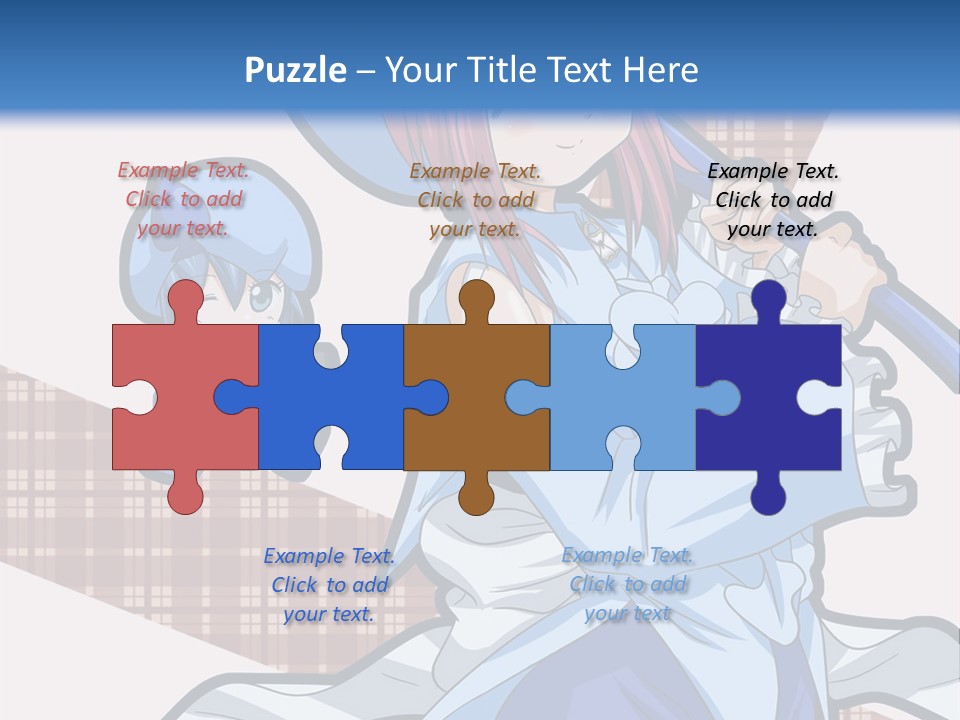 A Girl With Pink Hair And A Blue Hat Is Holding A Broom PowerPoint Template