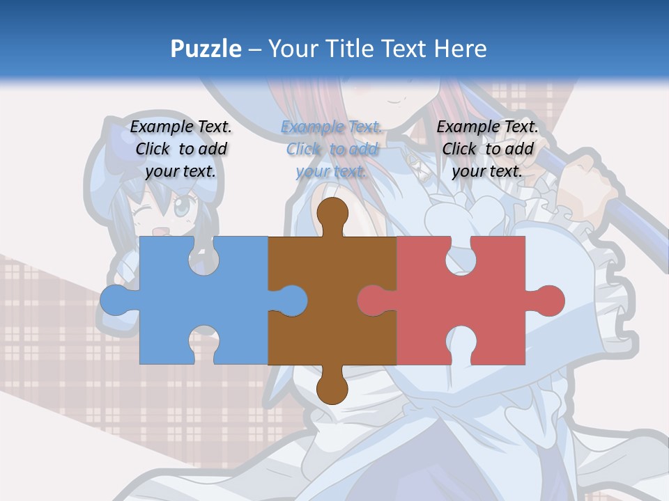 A Girl With Pink Hair And A Blue Hat Is Holding A Broom PowerPoint Template