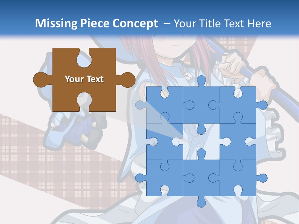 A Girl With Pink Hair And A Blue Hat Is Holding A Broom PowerPoint Template