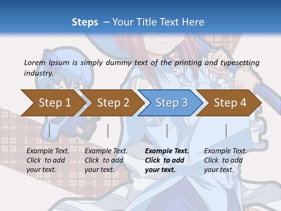 A Girl With Pink Hair And A Blue Hat Is Holding A Broom PowerPoint Template