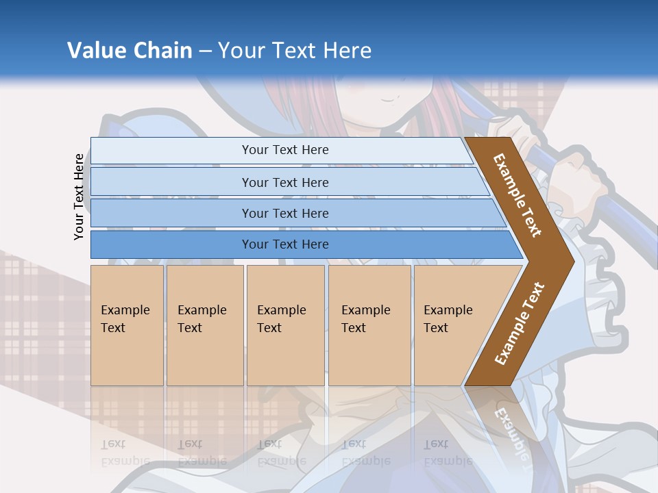 A Girl With Pink Hair And A Blue Hat Is Holding A Broom PowerPoint Template