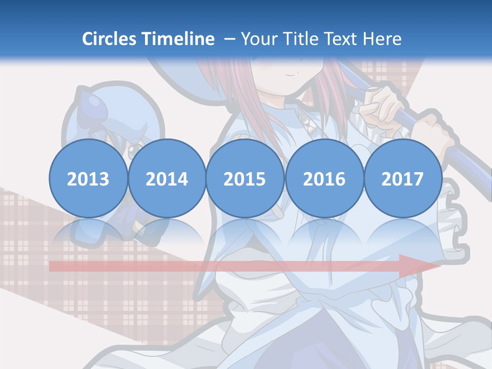 A Girl With Pink Hair And A Blue Hat Is Holding A Broom PowerPoint Template