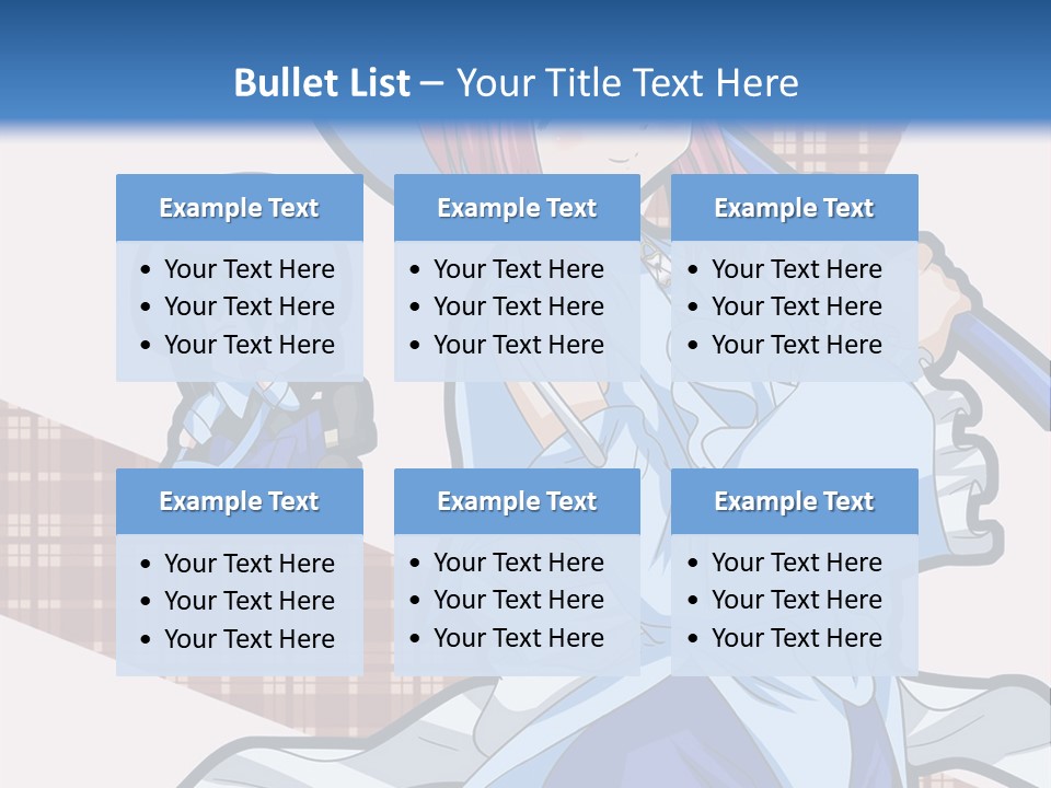 A Girl With Pink Hair And A Blue Hat Is Holding A Broom PowerPoint Template