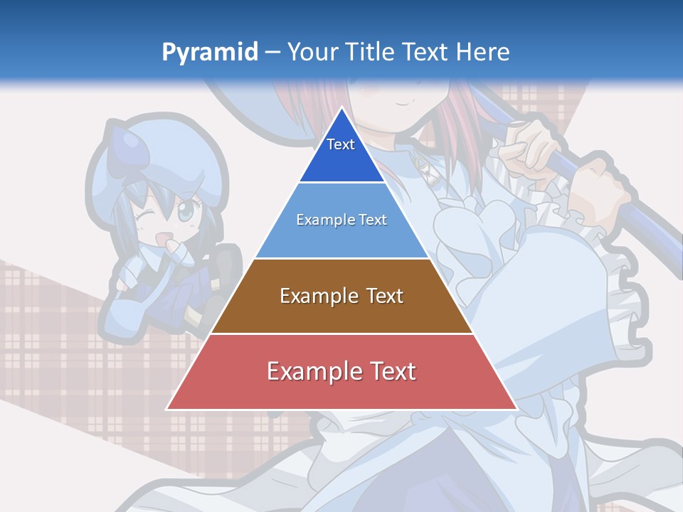 A Girl With Pink Hair And A Blue Hat Is Holding A Broom PowerPoint Template