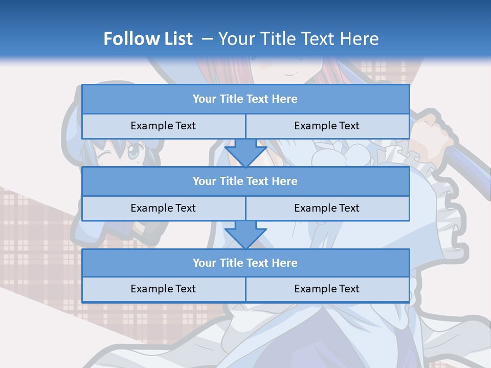 A Girl With Pink Hair And A Blue Hat Is Holding A Broom PowerPoint Template