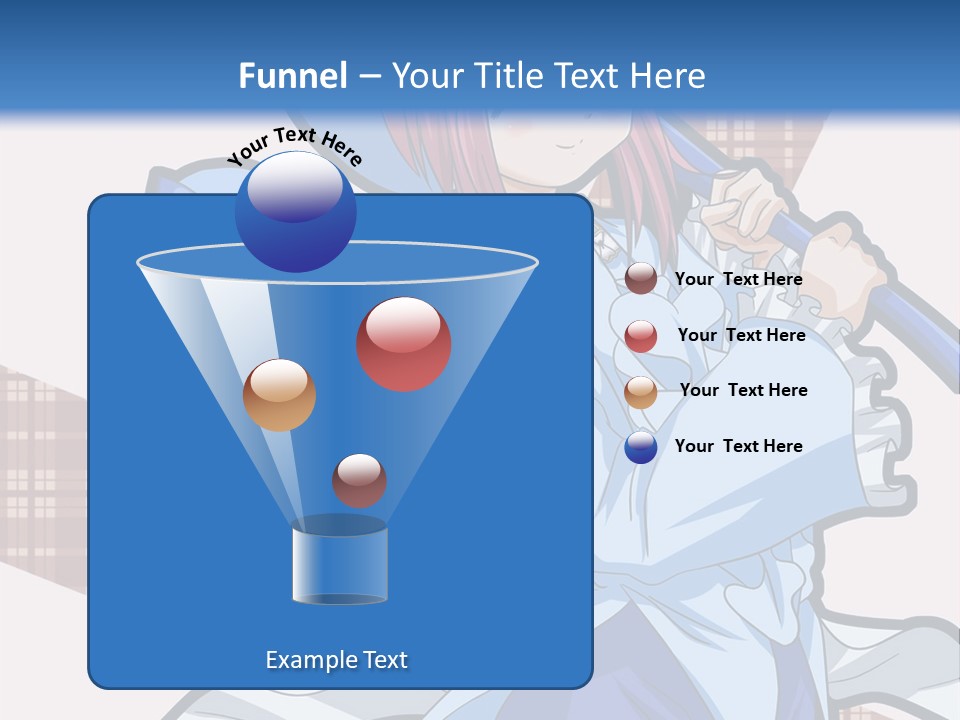 A Girl With Pink Hair And A Blue Hat Is Holding A Broom PowerPoint Template