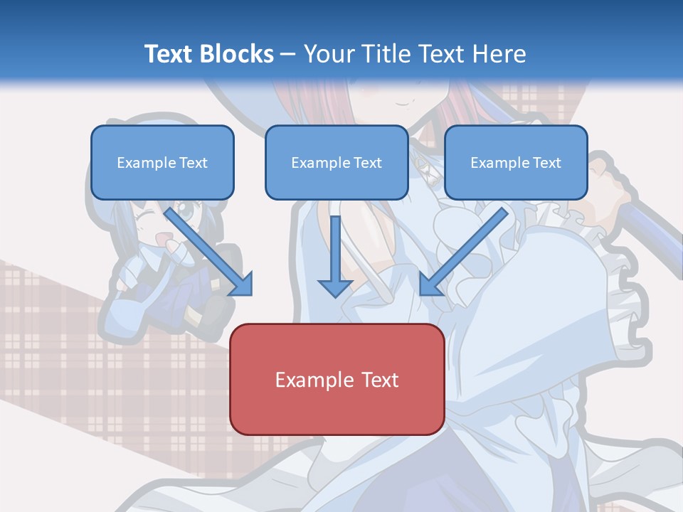 A Girl With Pink Hair And A Blue Hat Is Holding A Broom PowerPoint Template
