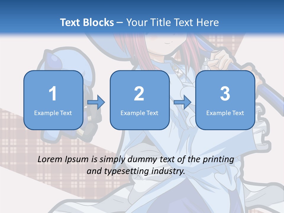 A Girl With Pink Hair And A Blue Hat Is Holding A Broom PowerPoint Template