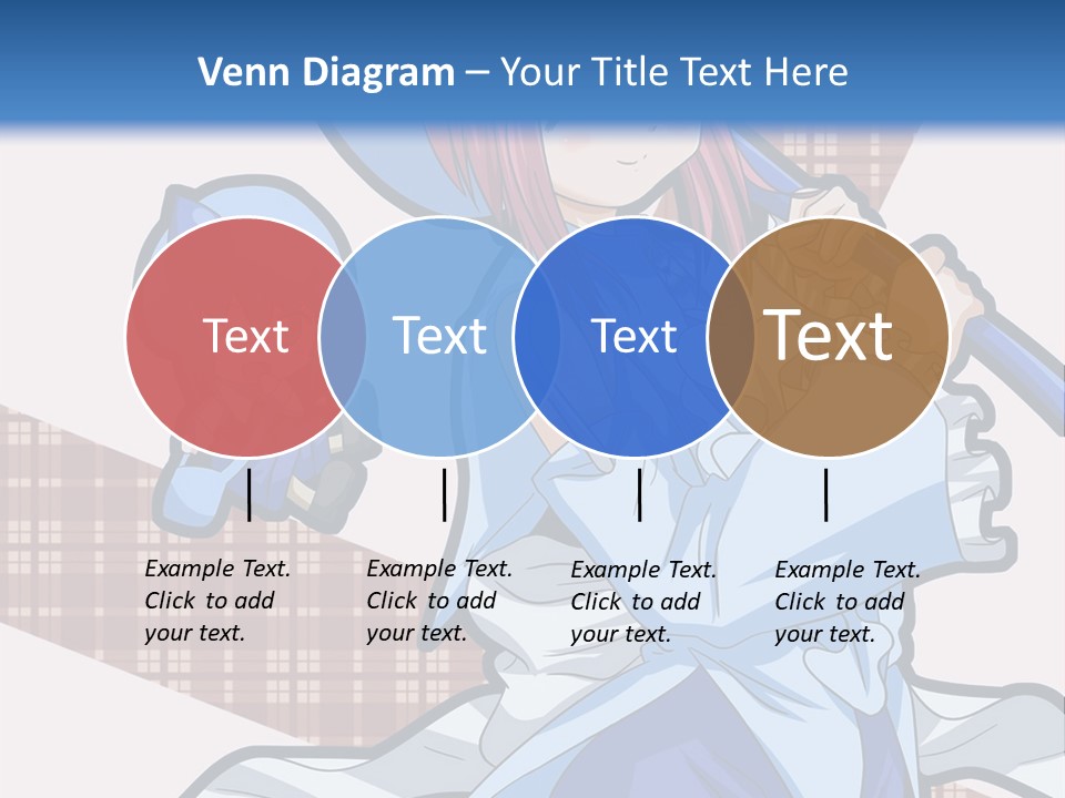 A Girl With Pink Hair And A Blue Hat Is Holding A Broom PowerPoint Template