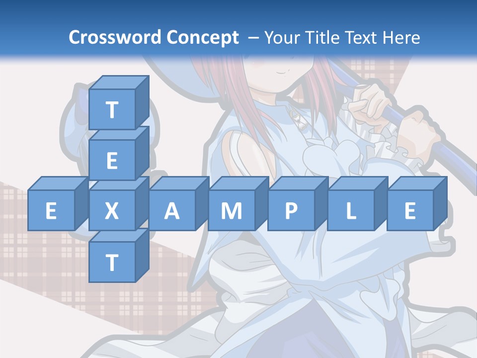 A Girl With Pink Hair And A Blue Hat Is Holding A Broom PowerPoint Template