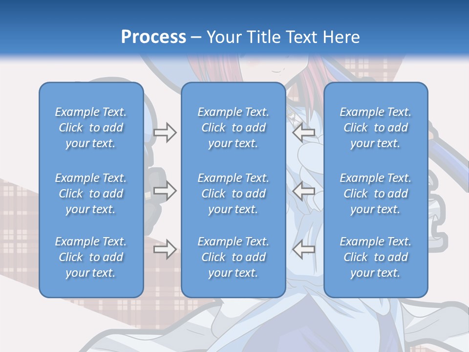 A Girl With Pink Hair And A Blue Hat Is Holding A Broom PowerPoint Template