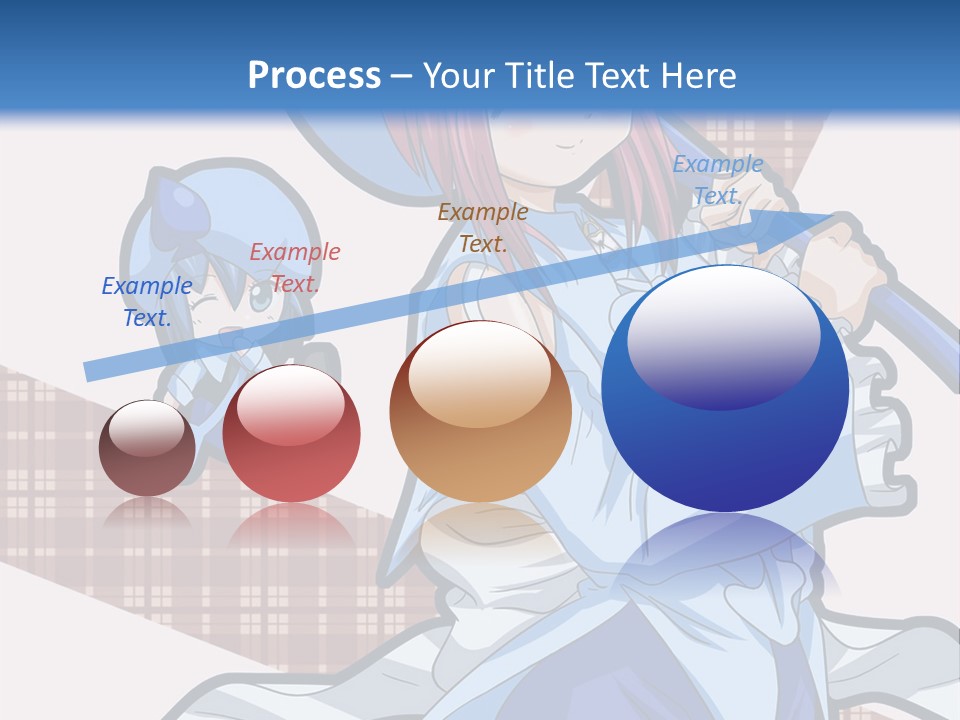 A Girl With Pink Hair And A Blue Hat Is Holding A Broom PowerPoint Template