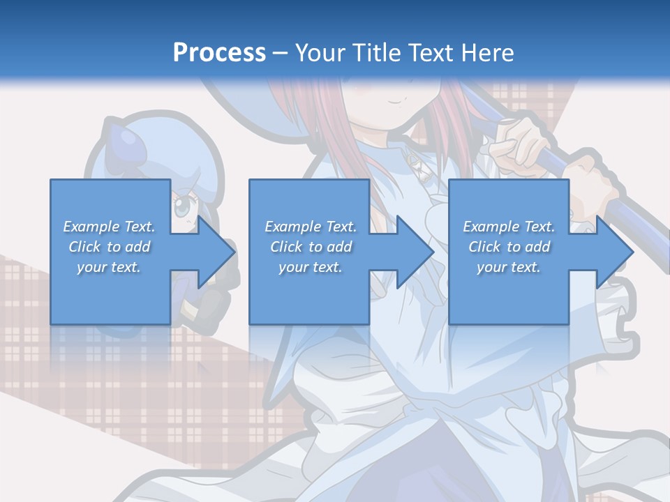 A Girl With Pink Hair And A Blue Hat Is Holding A Broom PowerPoint Template