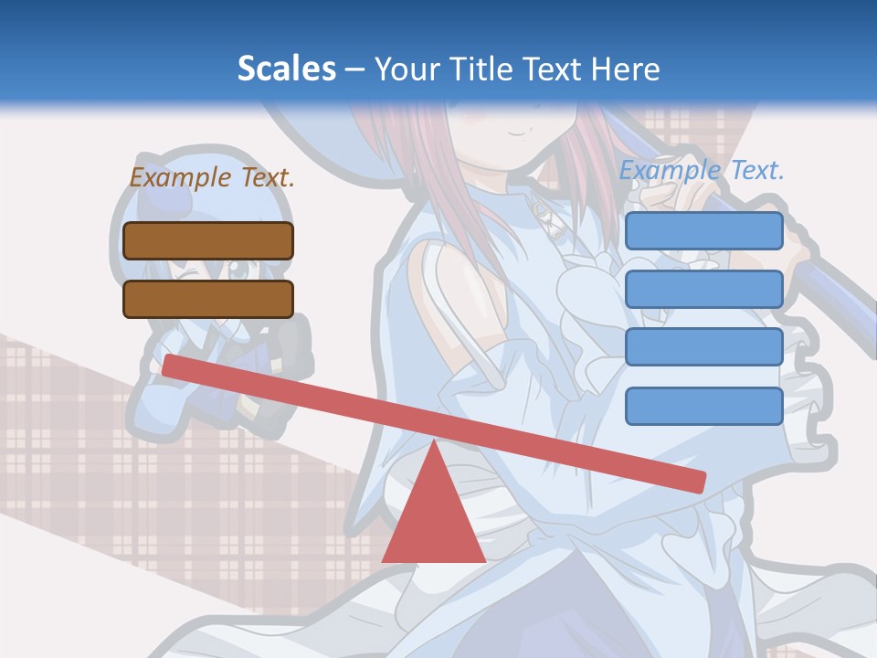 A Girl With Pink Hair And A Blue Hat Is Holding A Broom PowerPoint Template