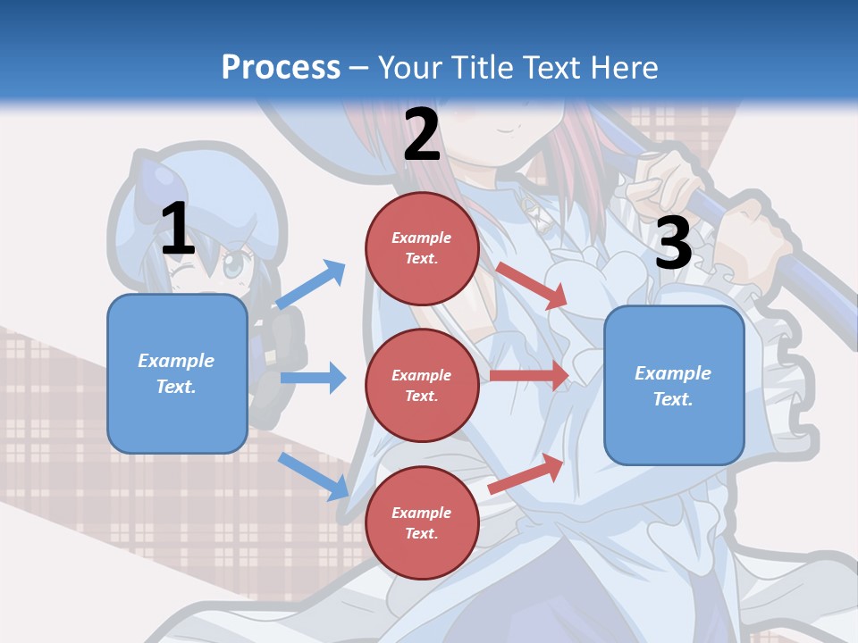 A Girl With Pink Hair And A Blue Hat Is Holding A Broom PowerPoint Template
