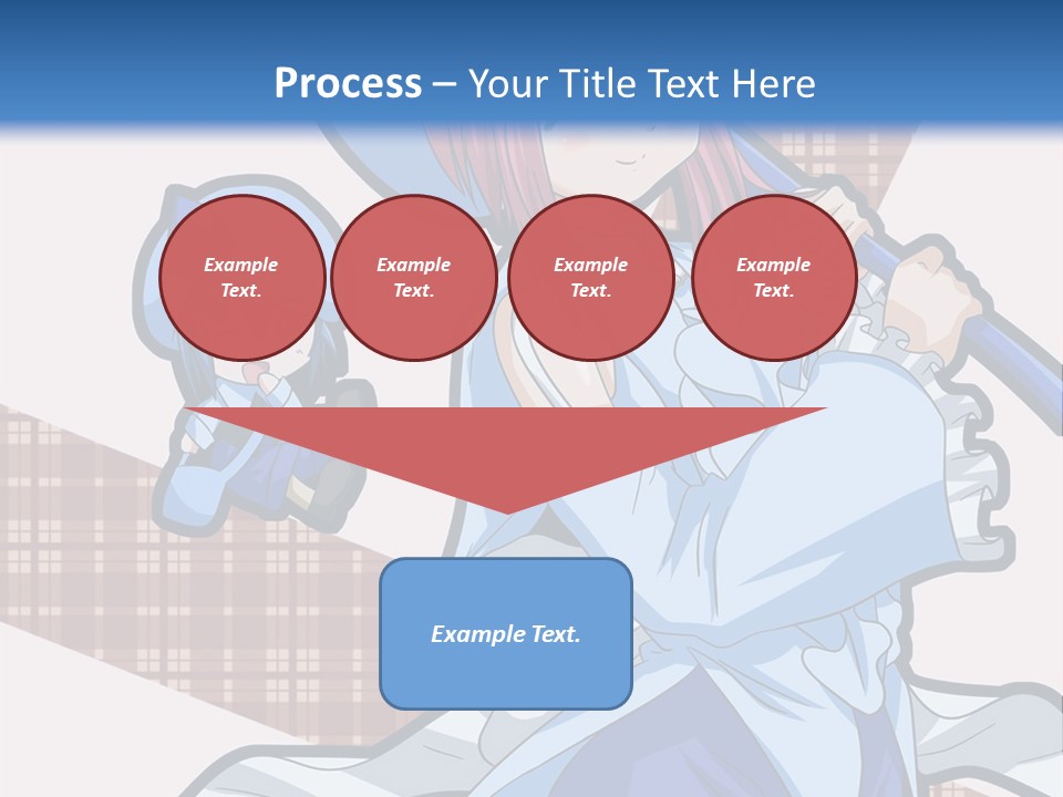 A Girl With Pink Hair And A Blue Hat Is Holding A Broom PowerPoint Template