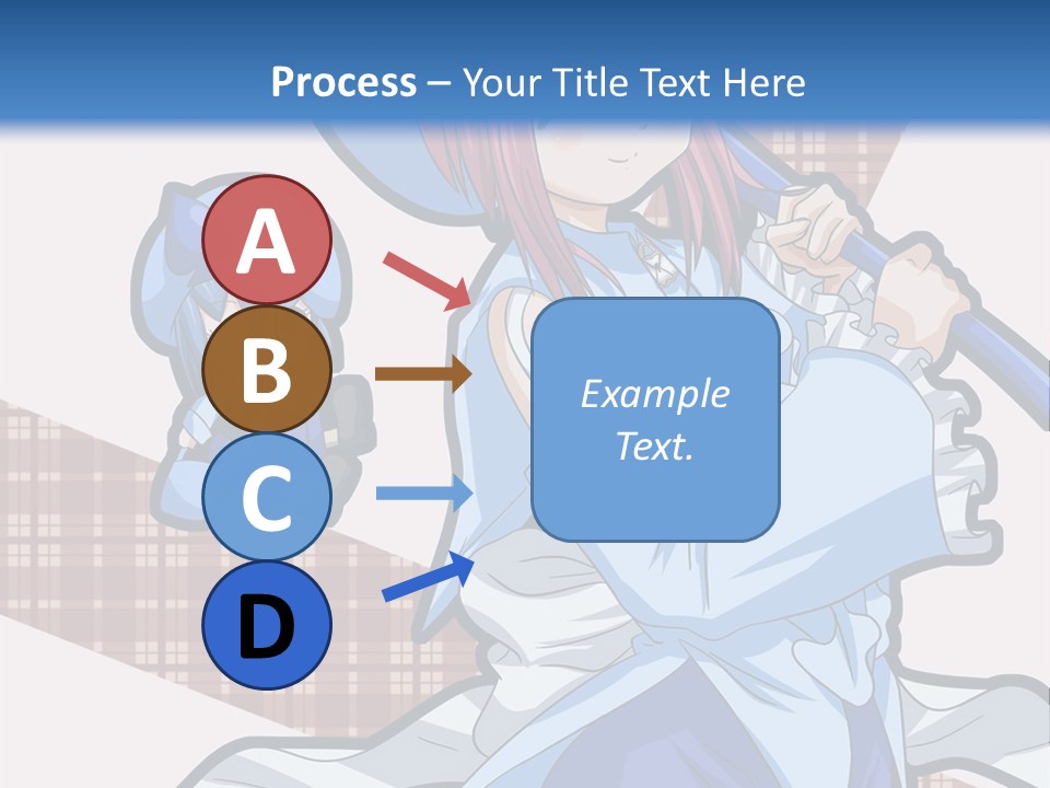 A Girl With Pink Hair And A Blue Hat Is Holding A Broom PowerPoint Template