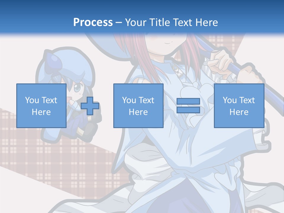 A Girl With Pink Hair And A Blue Hat Is Holding A Broom PowerPoint Template