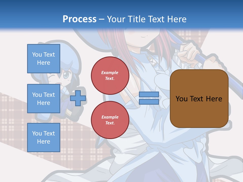 A Girl With Pink Hair And A Blue Hat Is Holding A Broom PowerPoint Template