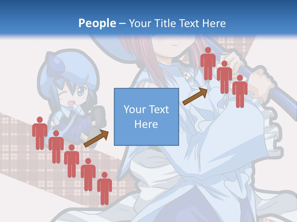 A Girl With Pink Hair And A Blue Hat Is Holding A Broom PowerPoint Template
